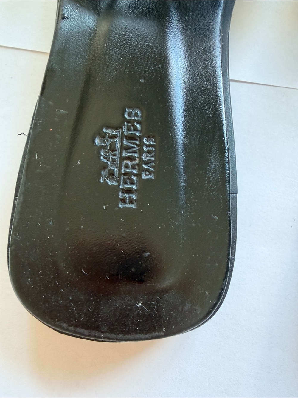 Hermes Black Oran Slide Sandals - Picture 14 of 17